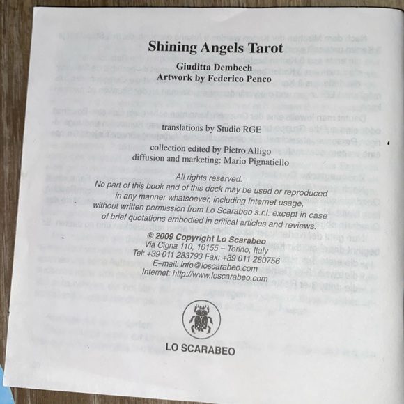 Shining Angels Tarot by Guiditta Dembech 2009 - Picture 10 of 11